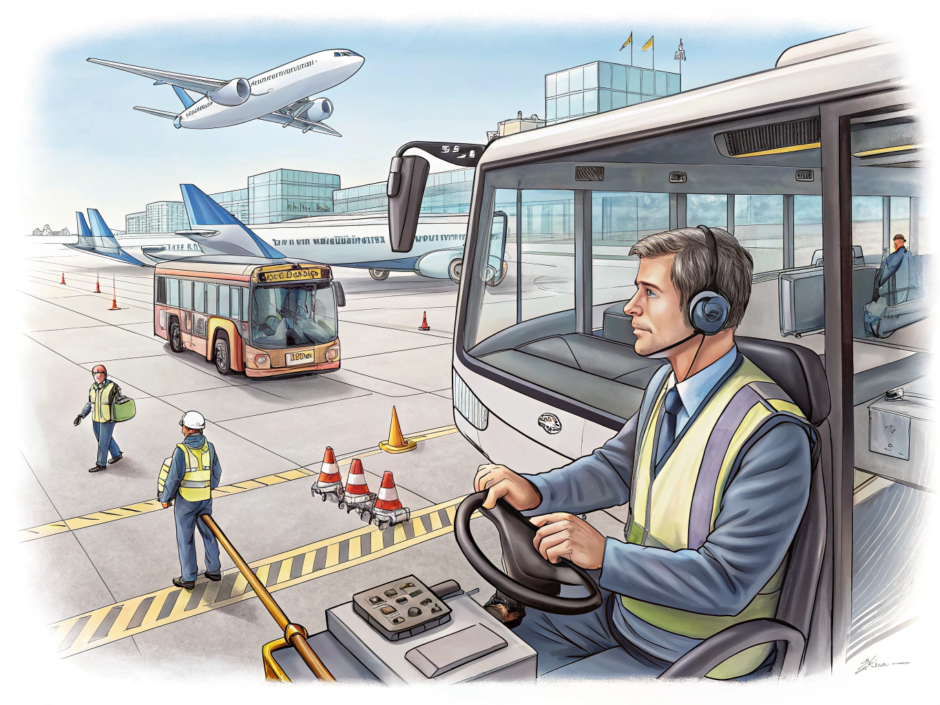 Airport Apron Bus Driver Job Description