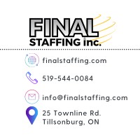 Final Staffing Inc - Recruitment Agency Profile